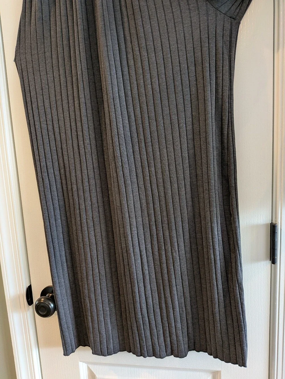 Free People Beach Love Me Wide Leg Palazzo Pants Gray Ribbed Bohemian Size L - Picture 7 of 13
